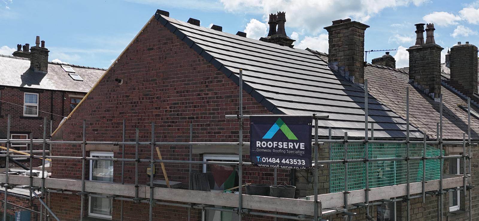 Team Roofserve Installing a New Tiled Roof in Skelmanthorpe, Near Huddersfield